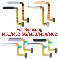 For Samsung Galaxy M62 M51 M52 M53 M54 5G Home Button Fingerprint Sensor Flex Cable Finger Print Scanner Replacement Spare Parts