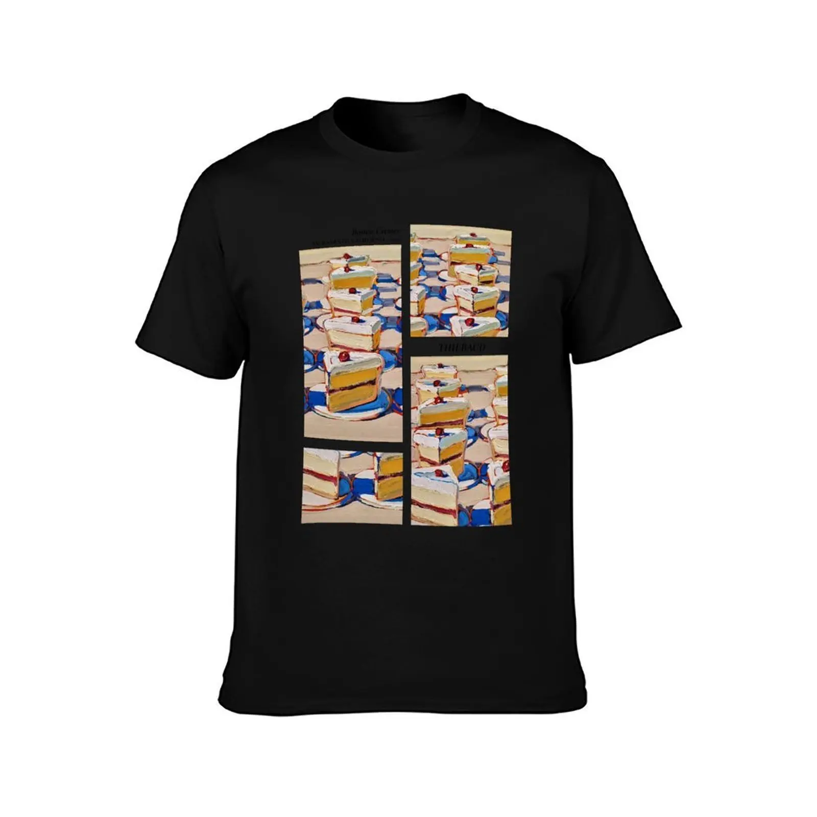 Wayne Thiebaud vintage painting boston cremes T-Shirt, Summer Casual Cotton Tee, Oversized Streetwear Tops, Unisex Men Women