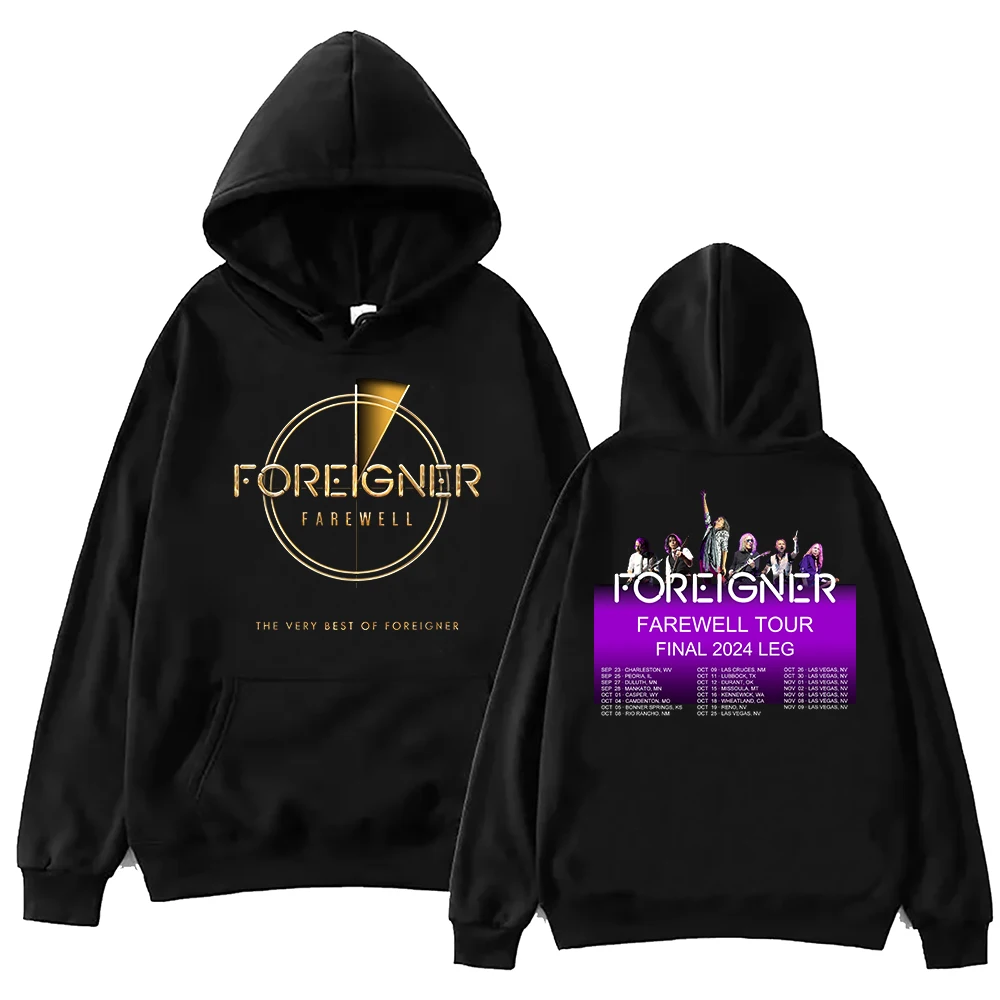 

Foreigner Farewell Tour 2024 Hoodie Harajuku Pullover Tops Sweatshirt Fans Gift