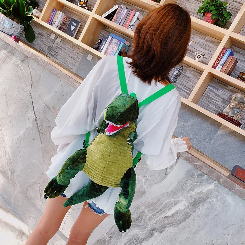 43cm Kawaii Dinosaur Backpacks Kindergarten Kids Plush Dragon Backpack Soft Stuffed Animals Toys Bag for Children Birthday Gifts