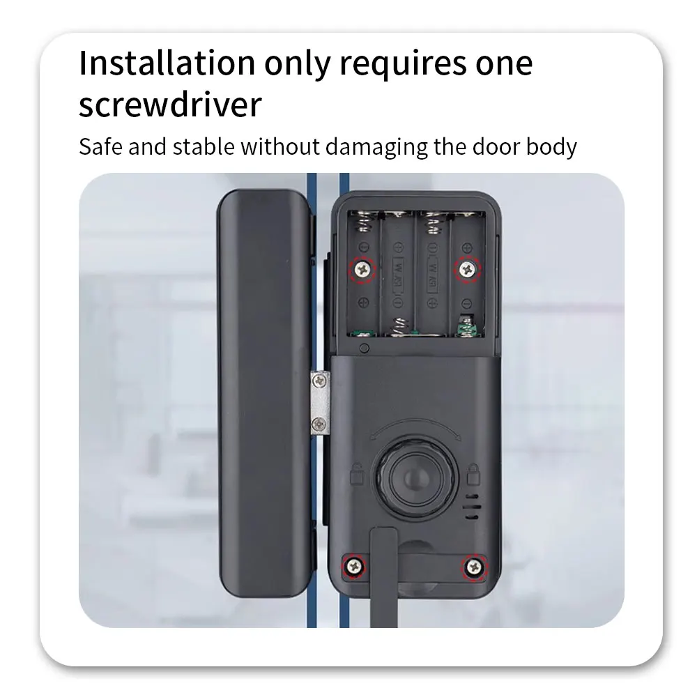 Multifunctional Smart Glass Door Lock Electronic Digit Biometric Fingerprint Tuya App Key Electric Smart Life Digital Door Lock