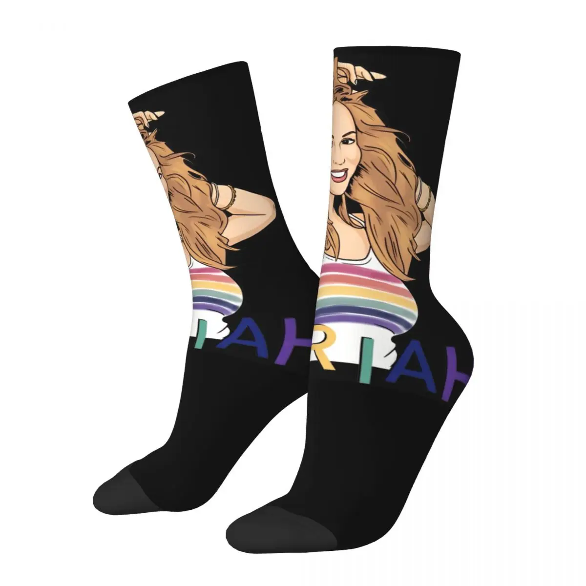 Mariah Carey Socks Autumn Stockings Gothic Adults Men Quality Socks Printed Outdoor Anti Bacterial Socks