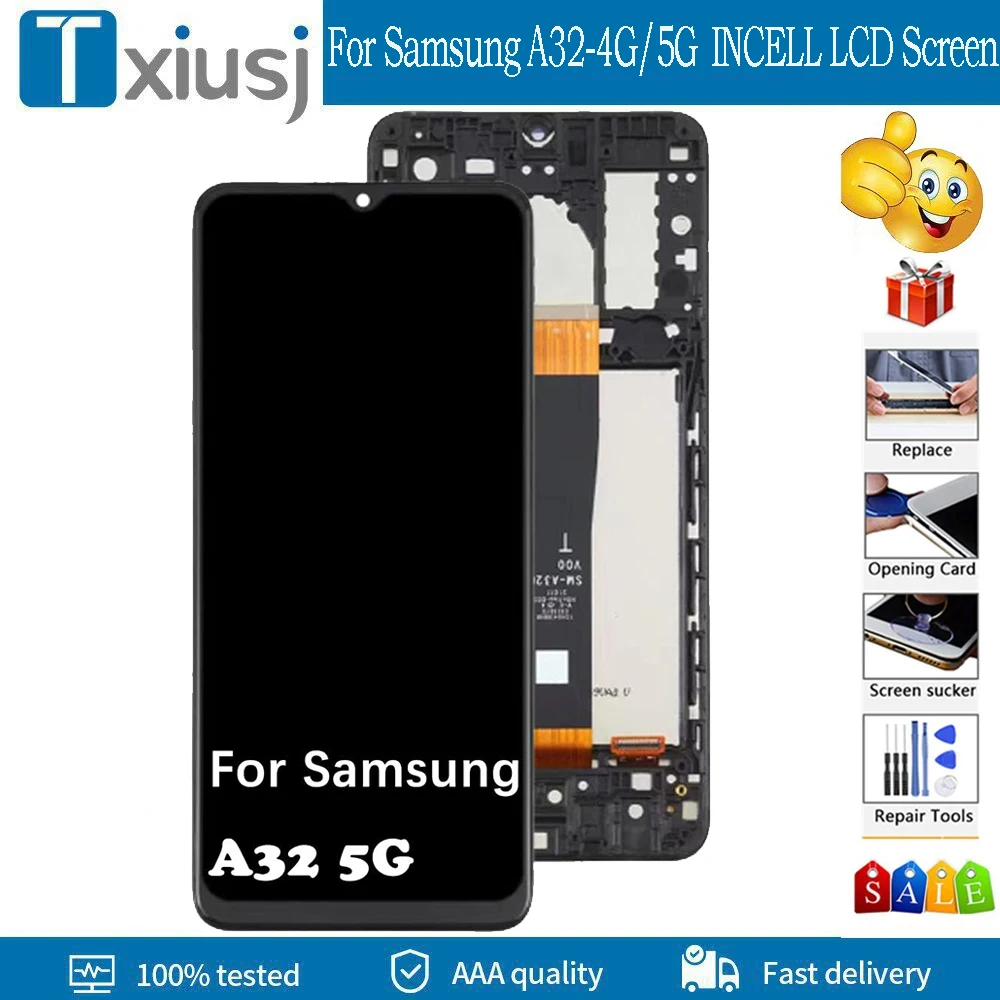 Incell For Samsung Galaxy A32 4G A325F A325U A325M A325N LCD For Samsung A32 5G A326B A326BR A326U A326W Display Touch Digitize