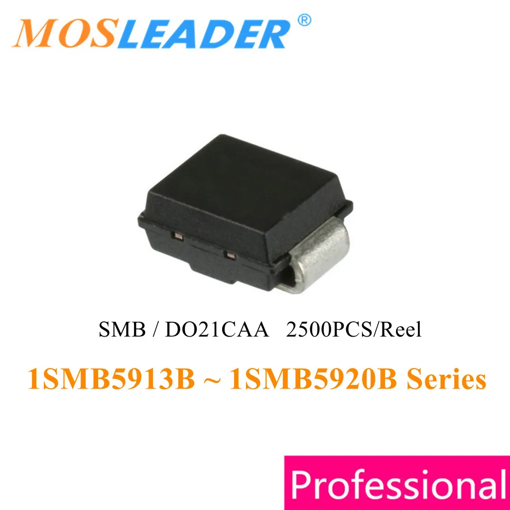 

Mosleader 2500pcs SMB DO214AA 1SMB5913B thru 1SMB5920B Series 1SMB5921T3G thru 1SMB5920BT3G Zener Diode Chinese high quality