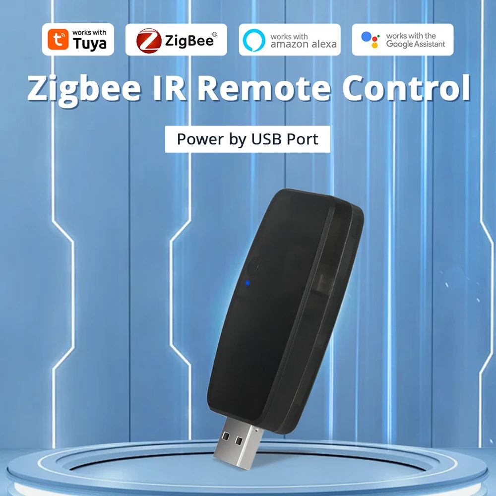 Zigbee-スマートIRリモコン,ユニバーサル赤外線リモコン,エアコン,TVボックス,ファン,Tuyaアプリケーションで動作,Alexa音声制御