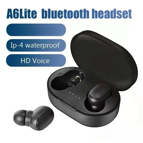 Original A6S TWS Headset Wireless Earphones Bluetooth Headphones Sport Stereo Fone Bluetooth Earbuds for Xiaomi Huawei iPhone
