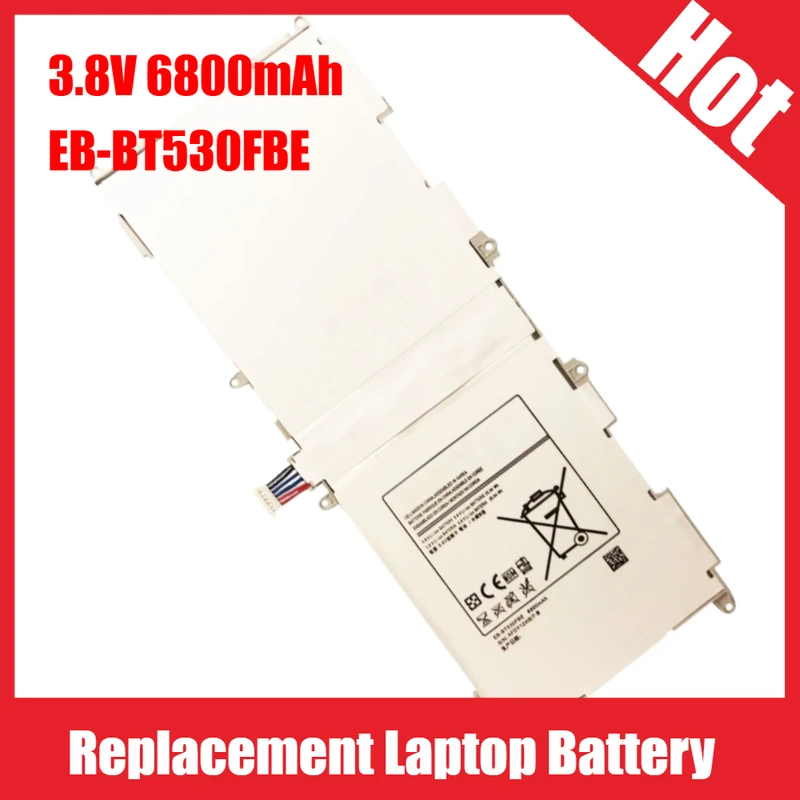 

Новый сменный аккумулятор для ноутбука 3,8 В 6800 мАч EB-BT530FBE для Samsung Galaxy Tab 4 10,1 SM-T530 T531 T537 T533 T535 P5220