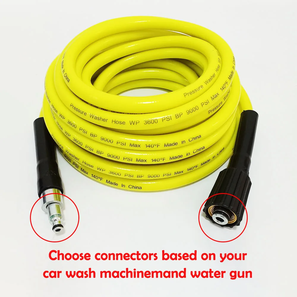 Car Wash Water Cleaning Extension Hose Water Hose Kink Resistant Power Washing Hose Flexible High Pressure Washer Hose Pipe Cord