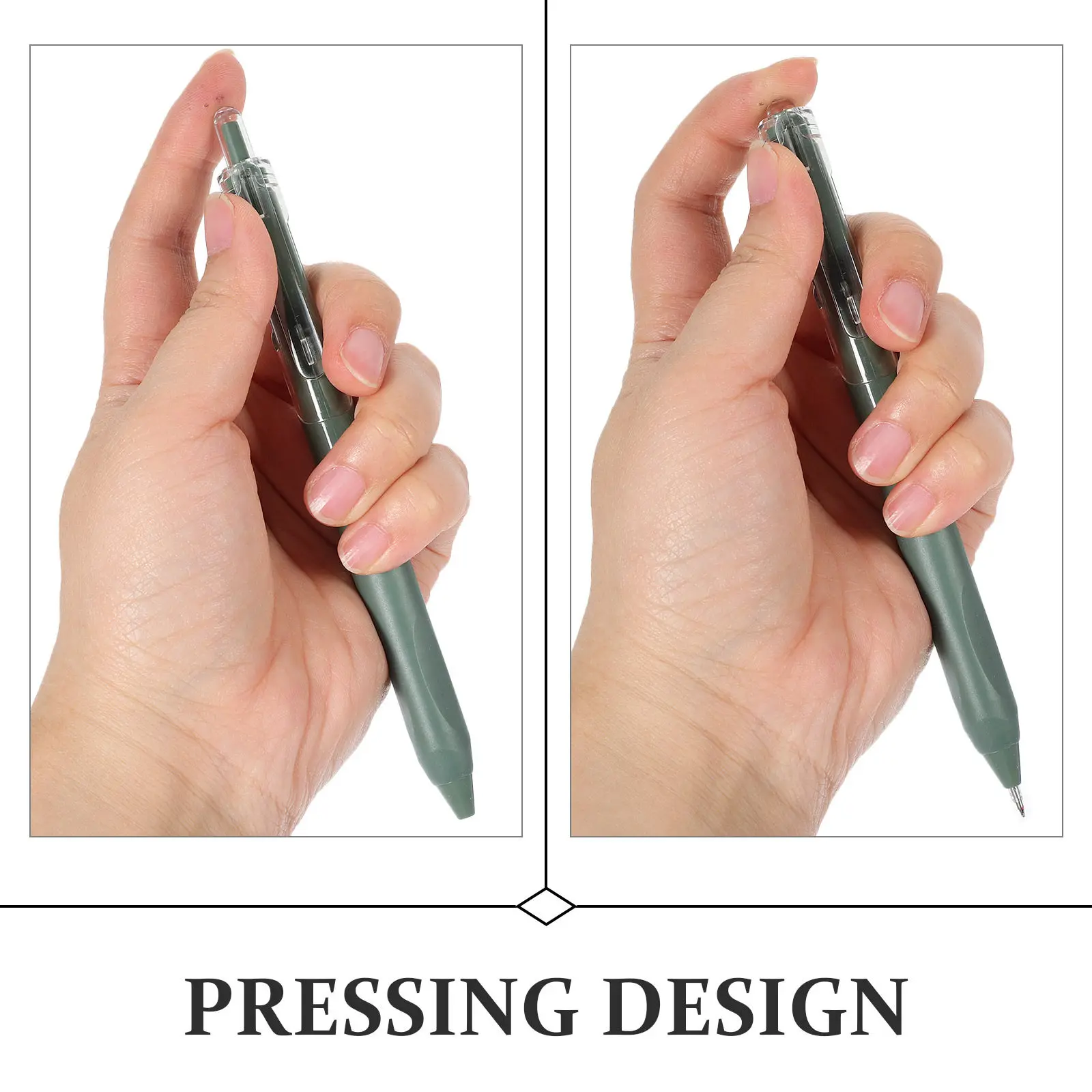 5Pcs Gel Pen Student Smooth Writing Simple Pressing Type Office School Reusable Writing Tool Gel Pen School Supplies