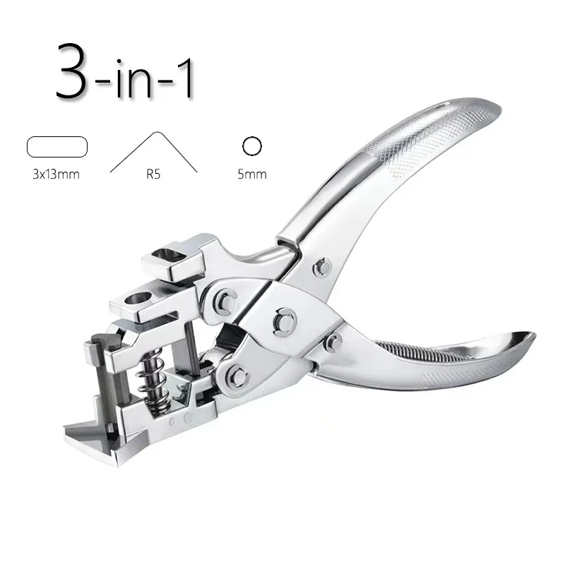 

3-в-1 3*13 мм Дырокол для бумаги с овальными отверстиями R5 Угловой круглый дырокол для бумаги 5 мм Круглый дырокол для удостоверений личности ПВХ карты Значок Фото