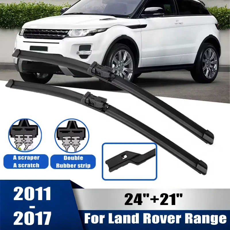 

2pcs Wiper Front Wiper Blades Set For Land Rover Range Rover Evoque 2011-2017 2012 2013 2014Windshield Windscreen Window 24"+21"