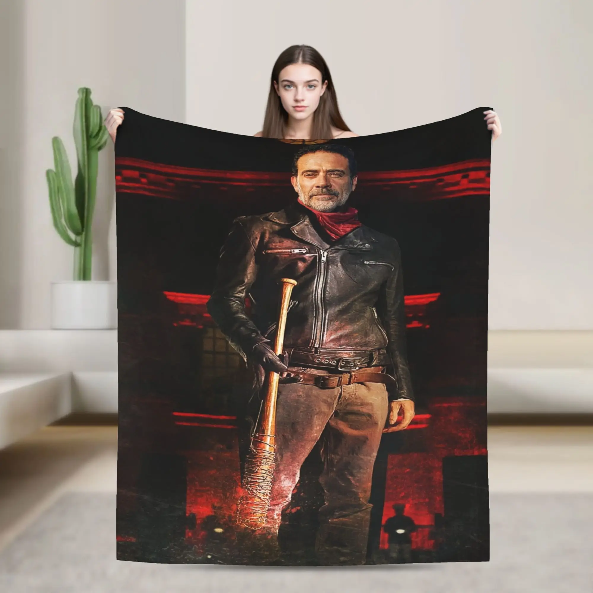 Soft Comfy Throw Blanket Plane Travel Negan Smith Blanket  Flannel Bedspread For Home Decor Aesthetic Sofa Bed Cover