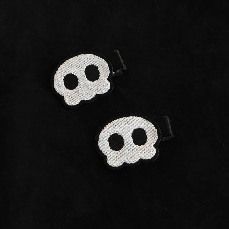 Horquilla cruzada/calavera para fiesta Halloween para mujer, Clip para con abalorio estilo Punk, accesorios para