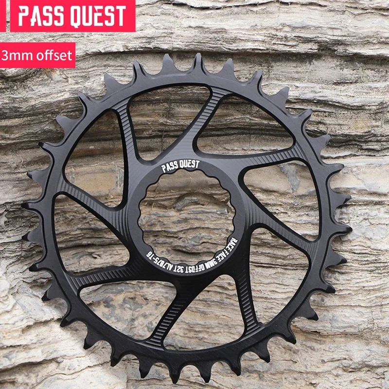 PASS QUEST Offset 3mm Silver and black Narrow Wide Chainrings For RACEFACE RF next sl Sixc Atlas series direct mount Crank