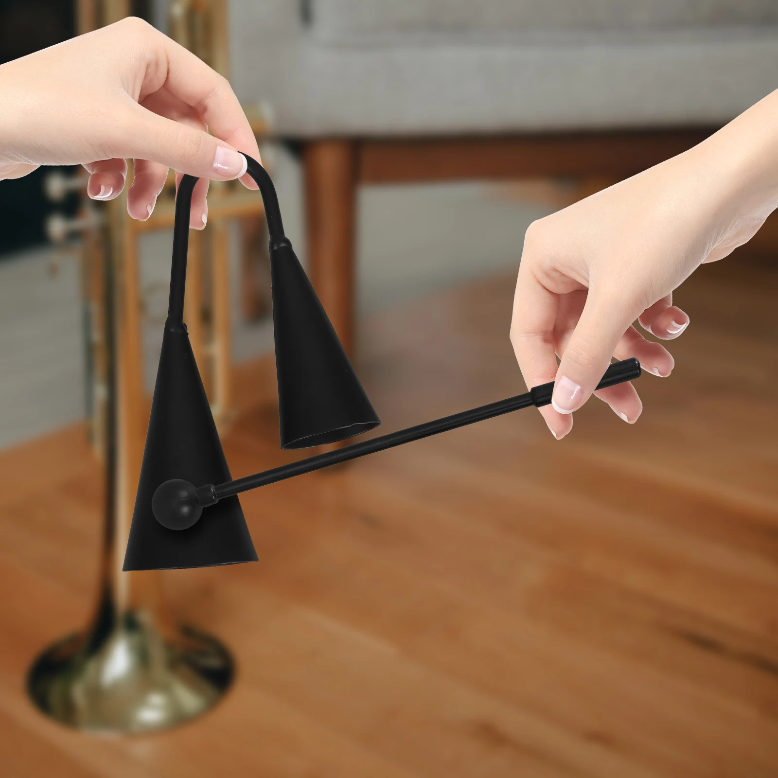 

Double-Ended Cowbell Kids Musical Instrument Handheld Metal Percussion Bell For Preschool Learning Hand Eye Coordination