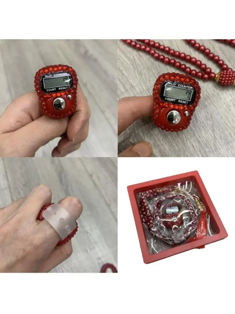 99 rozenkrans Tasbih -kralen met tegen rozenkrans 99 Beredende kralen wrap armbanden - afbeelding 2