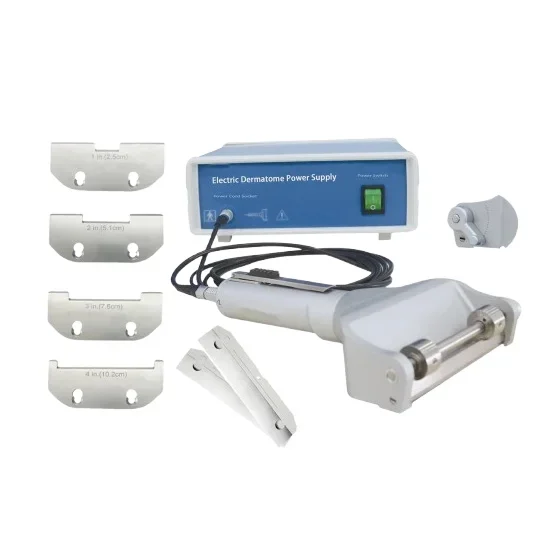 Medical Leather Cutter Adjustable Blade CE Certified 48W LED Display Skin Grafting Cutting Equipment for Surgical Use