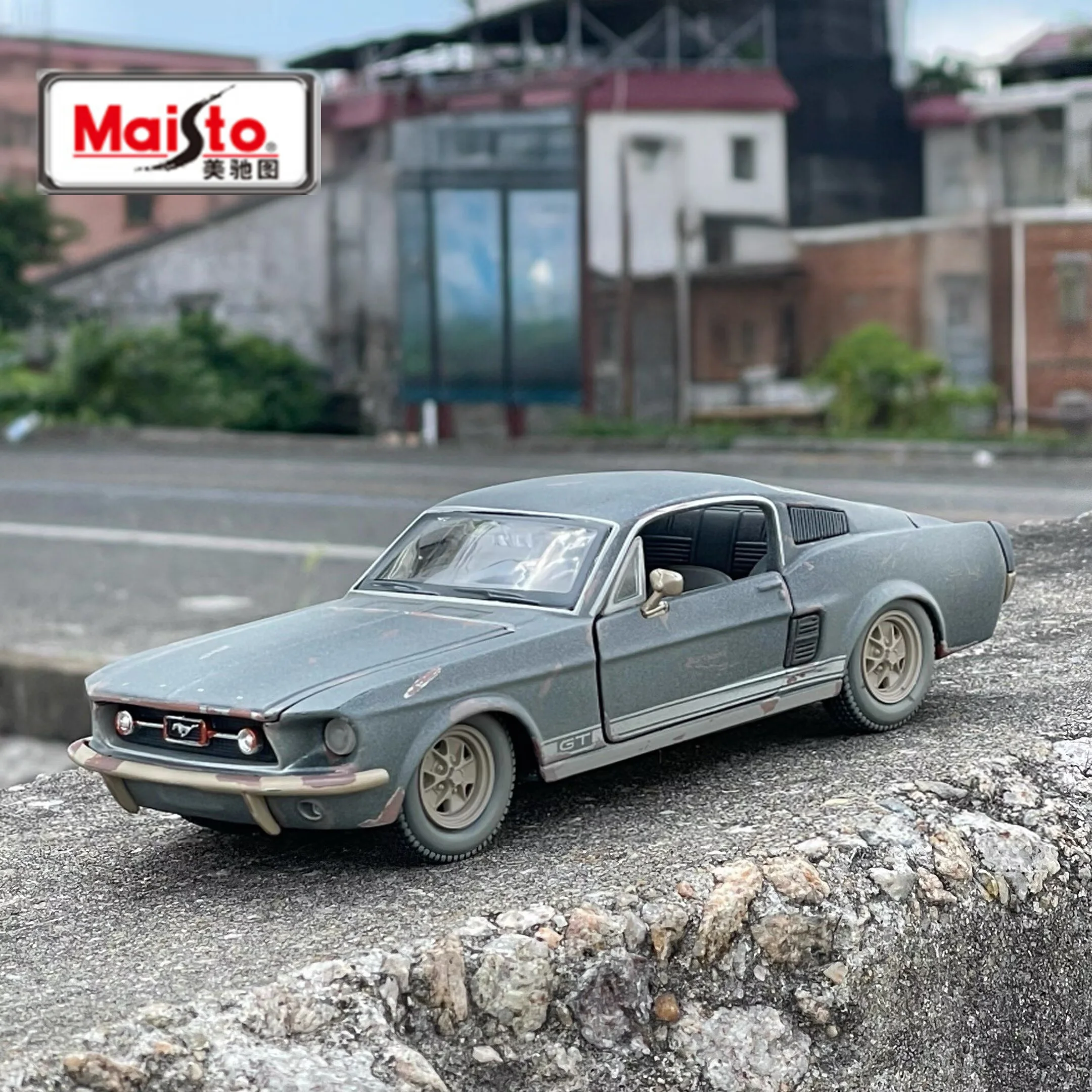 

Maisto 1:24 1967 Ford Mustang GT Alloy Make Old Rust Модель автомобиля Литье под давлением Металлический спортивный автомобиль Модель автомобиля Моделирование Детская игрушка в подарок