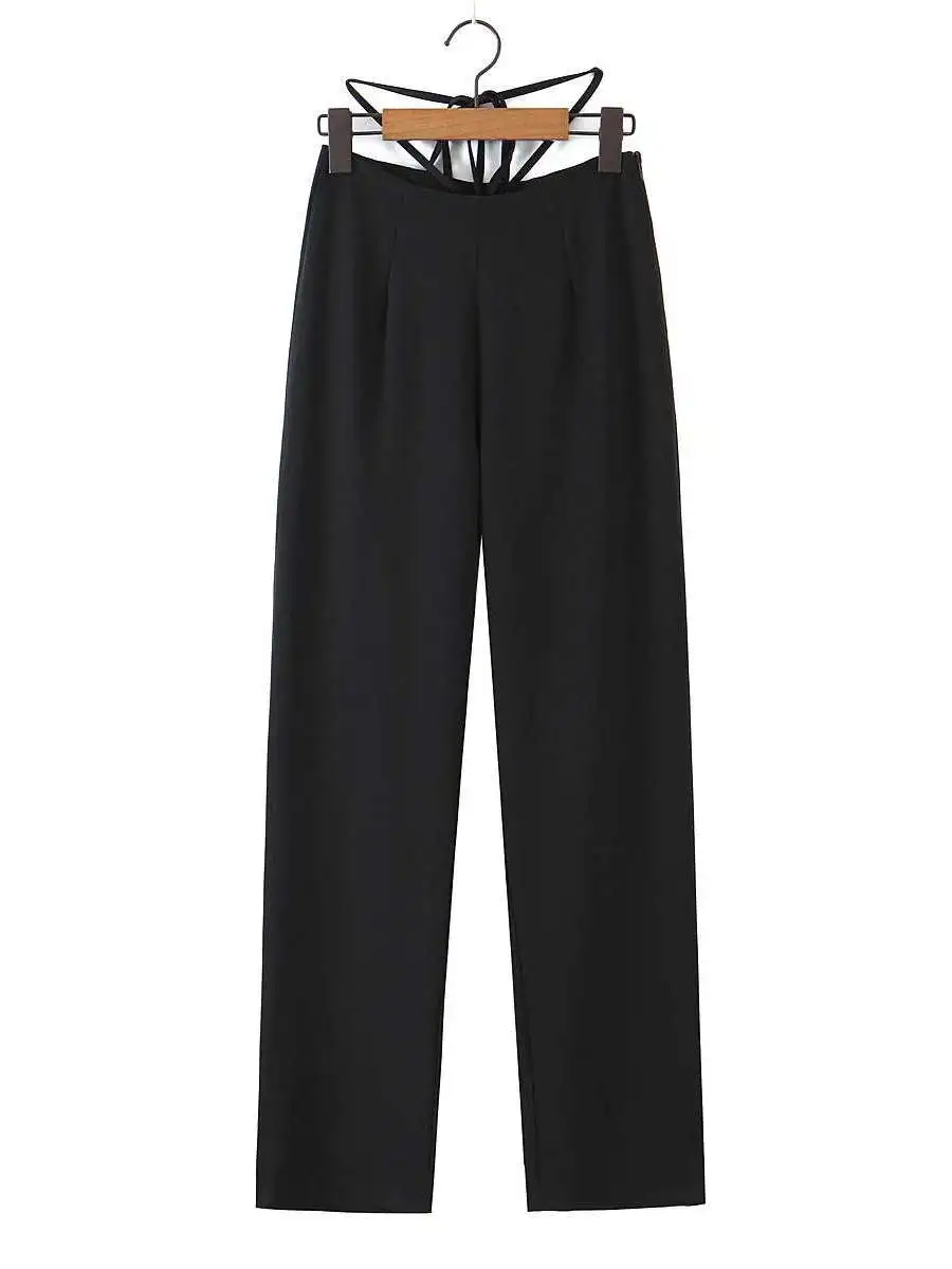 

Джинсы женские Street Sle с высокой талией, широкими штанинами, свободного кроя, осенние, из искусственной кожи, без бренда, для женщин среднего возраста