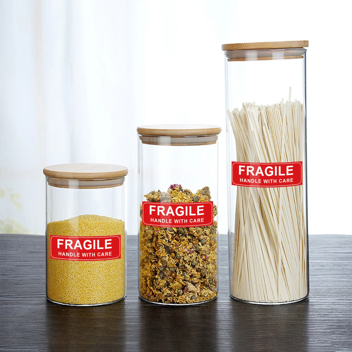 1000/500/150 ورقة/لفة ملصقات التسمية الهشة التعامل مع علامات التحذير الرعاية علامات الشحن الدقيقة ملصق #5