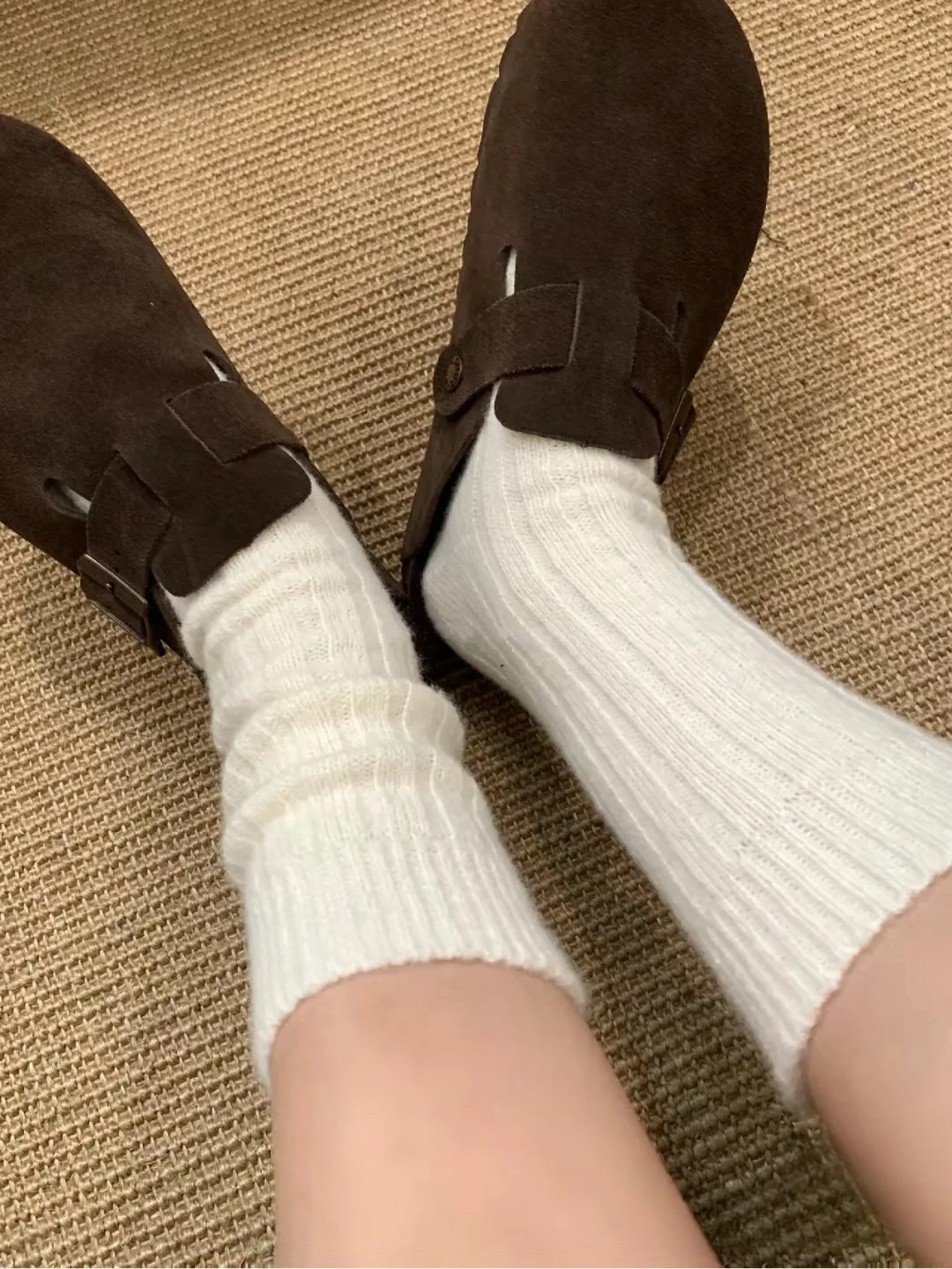 Neue Winter Kaschmir Wolle Frauen Socken Casual Japanische Mode Einfarbig Dicker Lange Socke Mädchen Thermische Warme Crew Socke – Detail 5