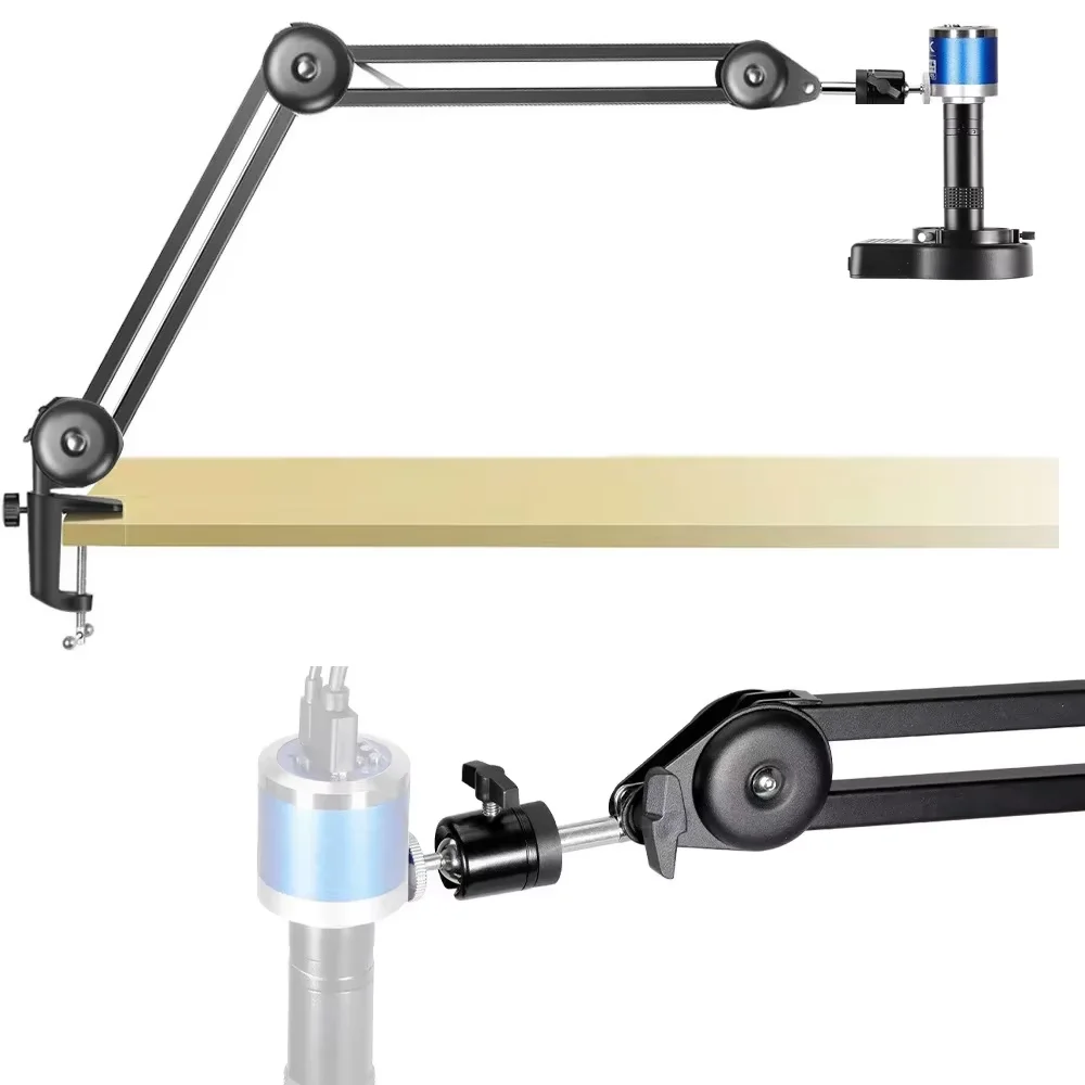 Upgrade Foldable Stand,Microscope Support, Electron Microscope Adjustable Bracket For Industrial Video Microscopes PCB Quality