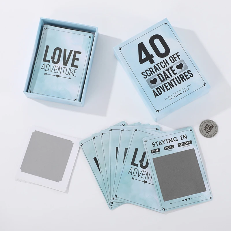 

40 Fun And Romantic Scratch Off Date Adventure Ideas Card Game For Boyfriend Wife Husband Perfect For Date Night