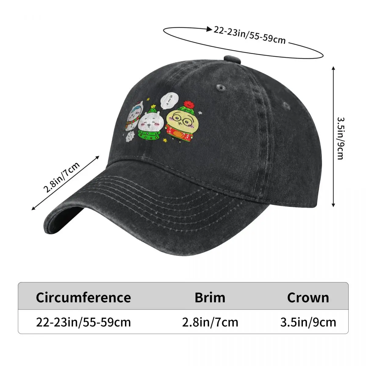 Christmas Chiikawa Kawaii Casual Baseball Cap Spring Trucker Hat Dropshipping Hiking Fishing Cap Female Male Baseball Caps