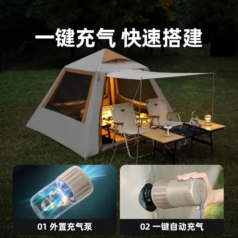 Automatic Inflatable Tent Outdoor Camping Rain Sun Protection Foldable Portable Quick Open