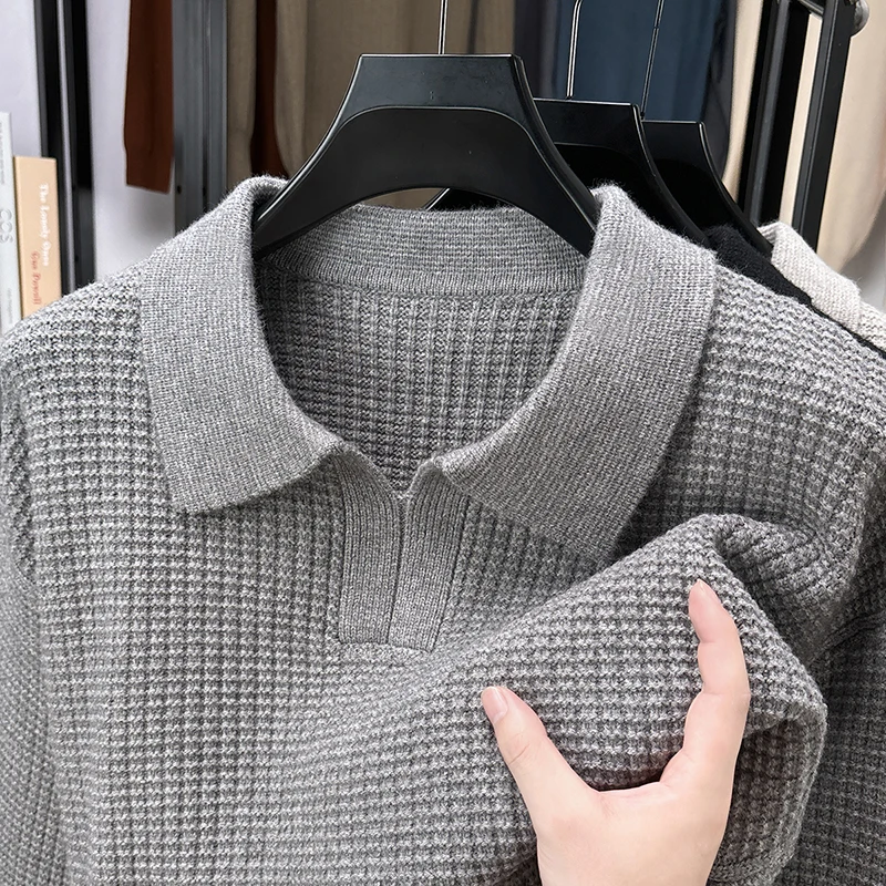 

Autumn/Winter American Lazy Style Men's Knitted Sweater Trendy Men's Casual Designer Loose Temperament Handsome Versatile