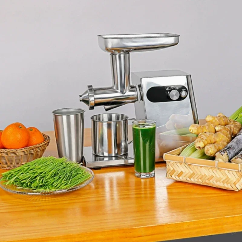 304 Stainless Steel Electric Automatic Juicer, Commercial & Household Juice Extractor for Sugarcane, Ginger, Wheat Grass