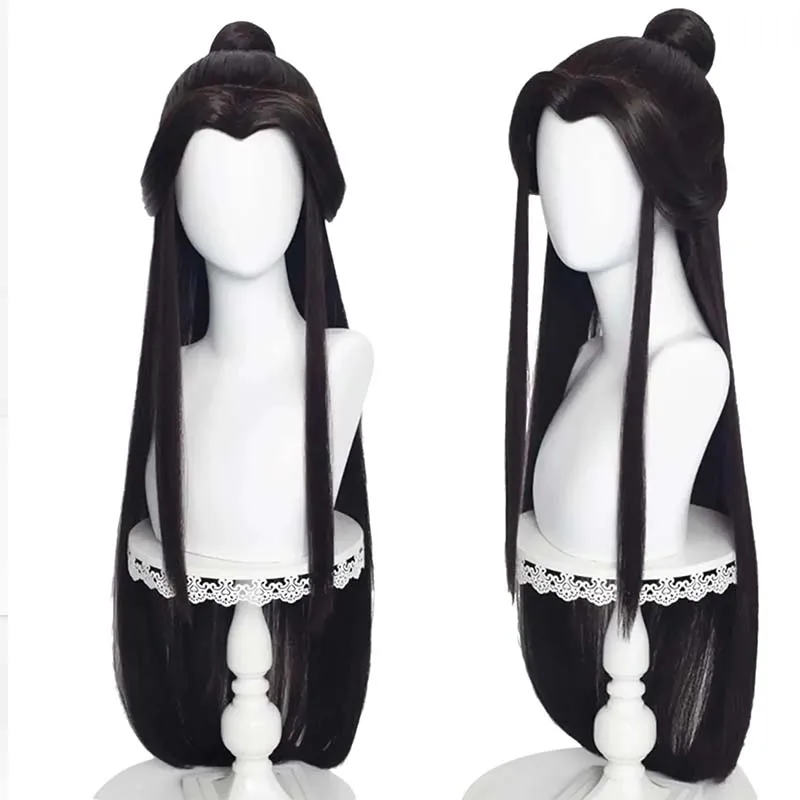 Новый парик для косплея Xie Lian из аниме Heaven Official's Blessing, 80 см, синтетический, длинный, прямой, черный, для вечеринок и Хэллоуина