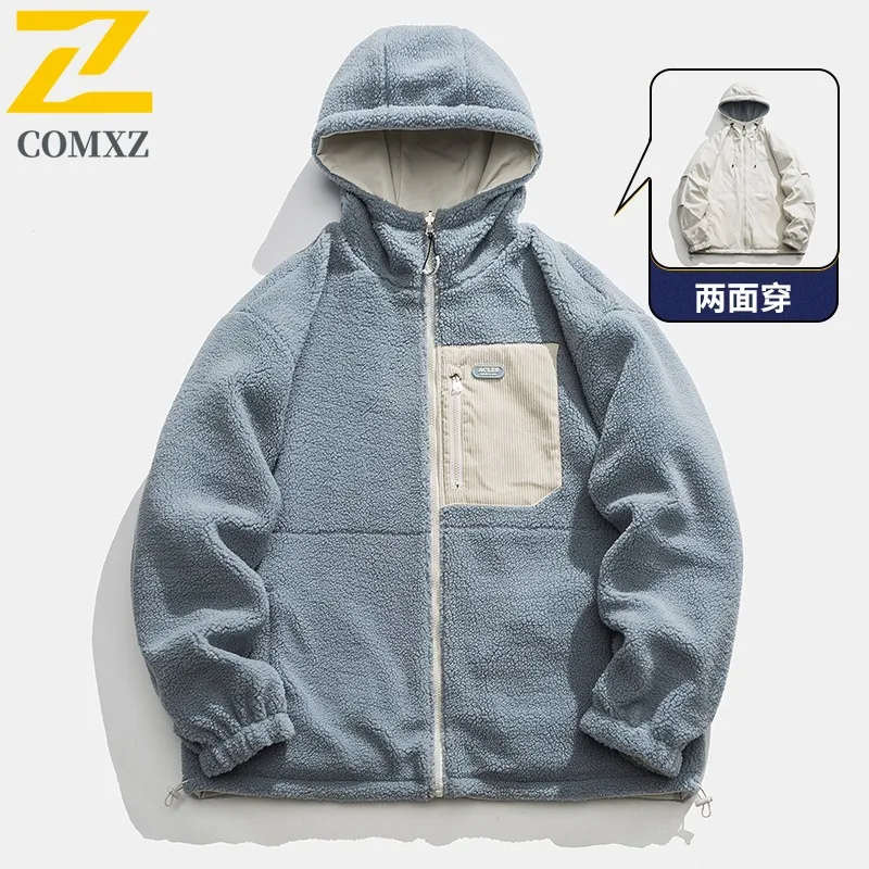 سترة COMXZ كلاسيكية مبطنة بغطاء للرأس للتزلج في الهواء الطلق سترة سميكة دافئة للسفر والترفيه ملابس شتوية جديدة خفيفة الوزن