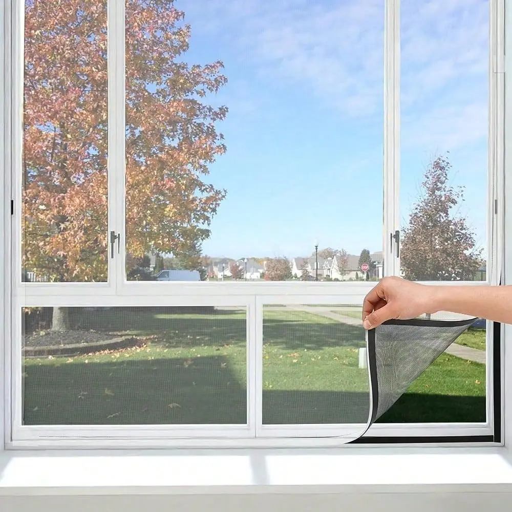 

Magnetic Window Screen Adjustable Window Net 44 X 48 Fiberglass Window Screen Mesh For House Windows With MagnetsInchsizenamein