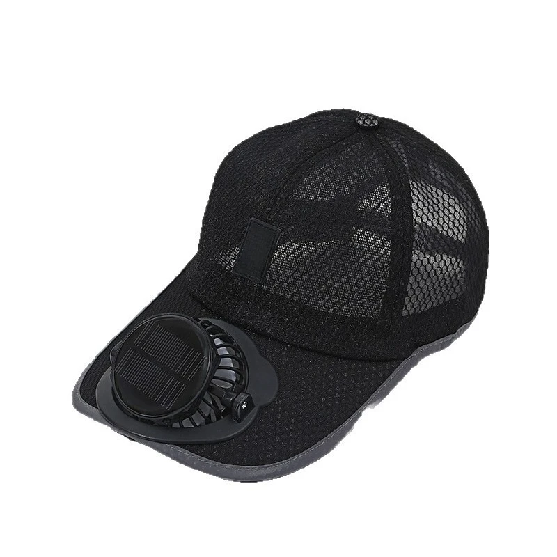 For Summer Solar Charging with Fan Hat Men and Women Breathable Mesh Sunscreen Outdoor Sunshade Cap