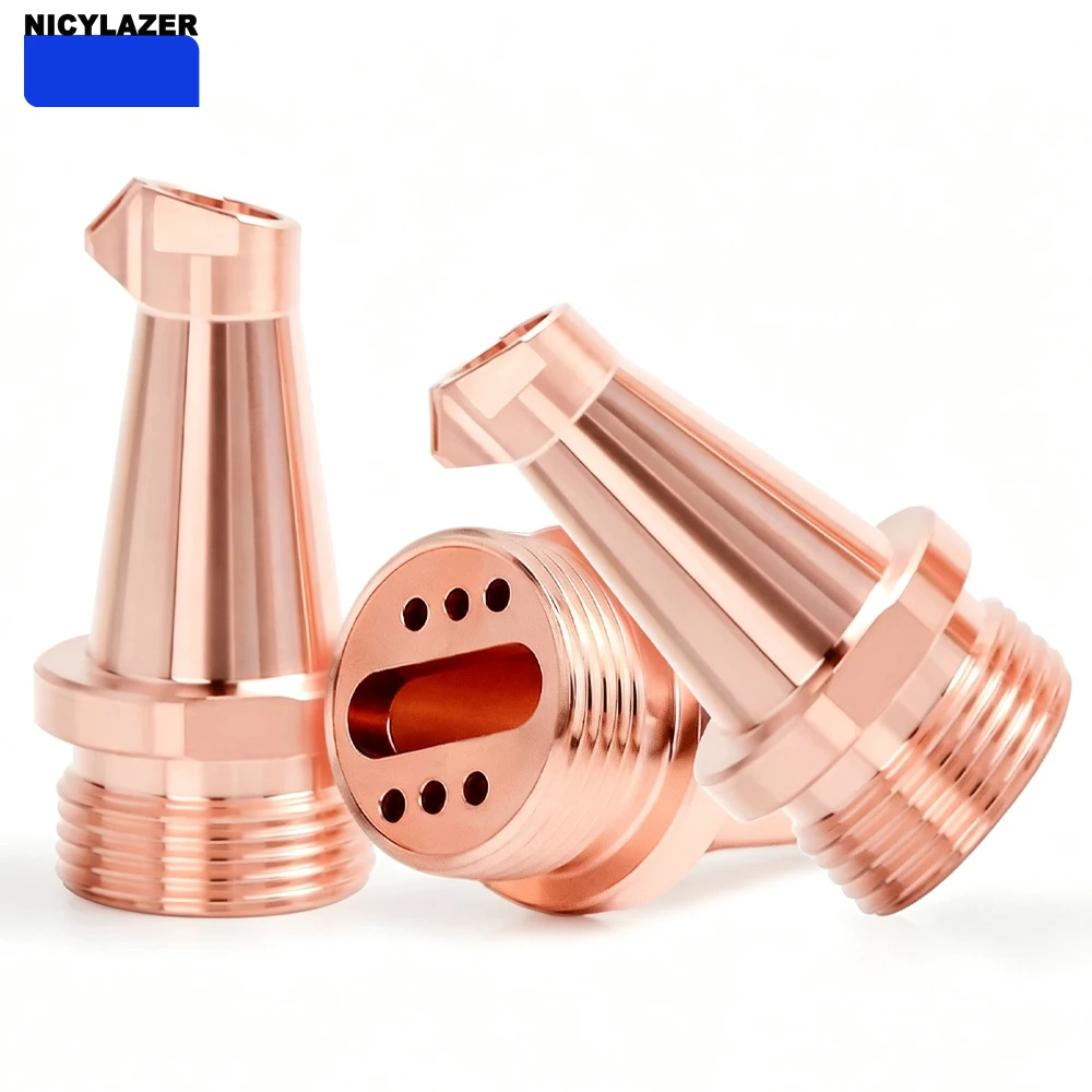 Laser Welding Anti‑Spatter Copper Nozzle M16 Thread Bore 1.2mm 1.6mm For Handheld Laser Welding Machine
