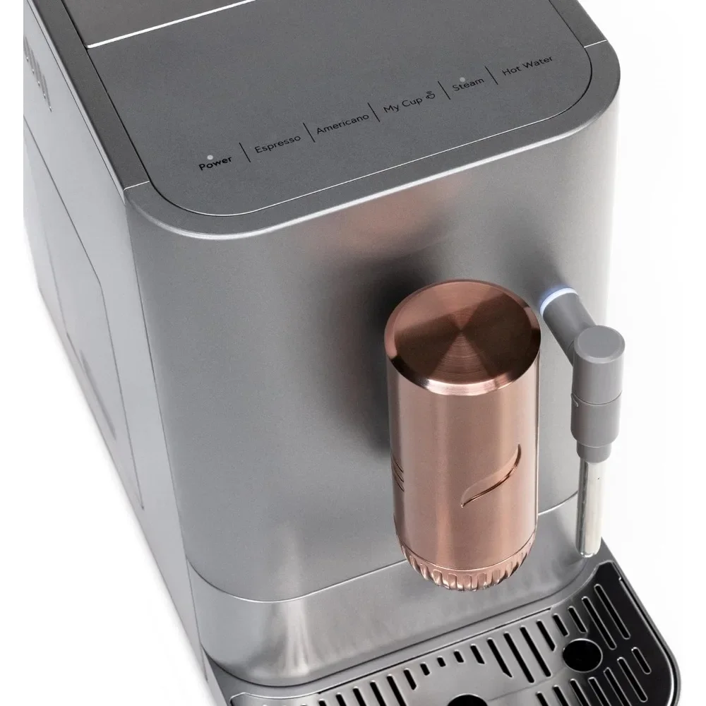 Automatic Espresso Machine + Milk Frother | Built-In & Adjustable Espresso Bean Grinder | One-Touch Brew in 90 Seconds