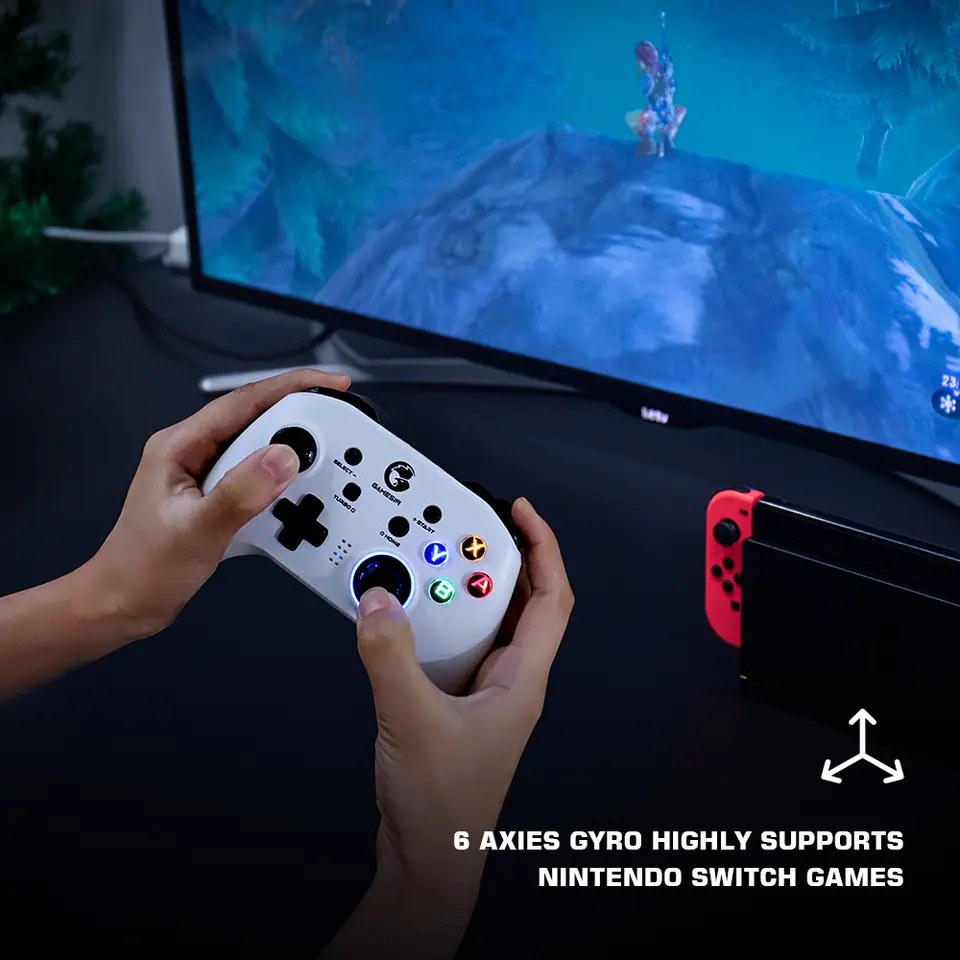 GameSir T4 Pro 2.4G Wireless Mobile Controller Bluetooth Gamepad with 6-axis Gyro for Nintendo Switch Android iPhone PC Joystick - 3