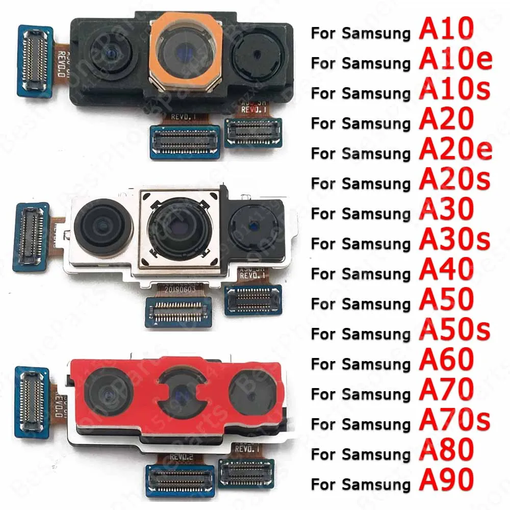 Tylna kamera do Samsung Galaxy A50 A50s A60 A70 A70s A80 A90 A10 A10e A10s A20 A20e A20s A30 A30s A40 Części modułu tylnej kamery