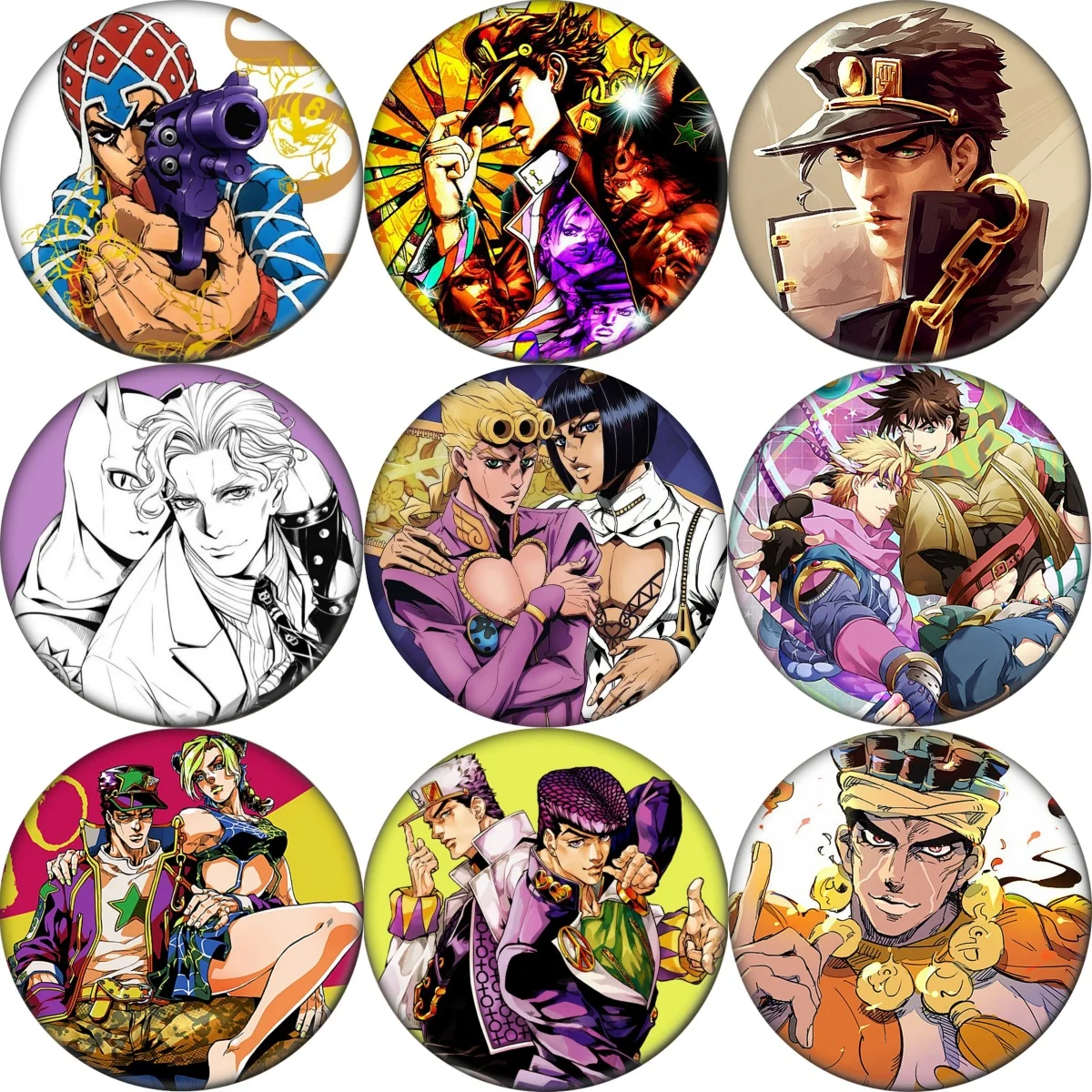 

58 мм значок для косплея Jojos Bizarre Adventure, аниме, брошь, булавка, аксессуары для одежды, украшение для рюкзака, подарок
