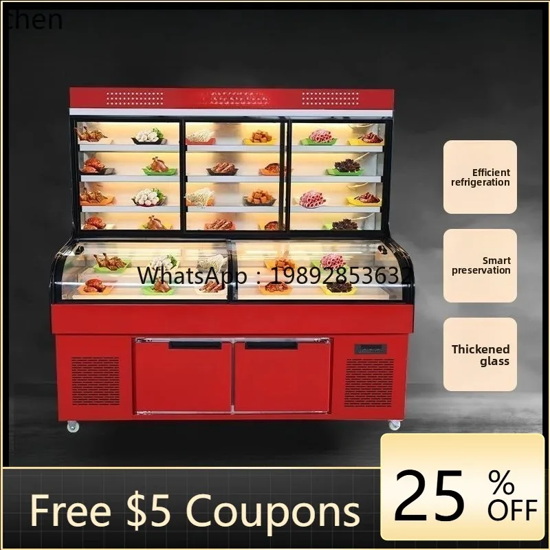 

Three-Temperature Step Menu Cabinet Ice Display Refrigerated Freezer Showcase for Commercial Use