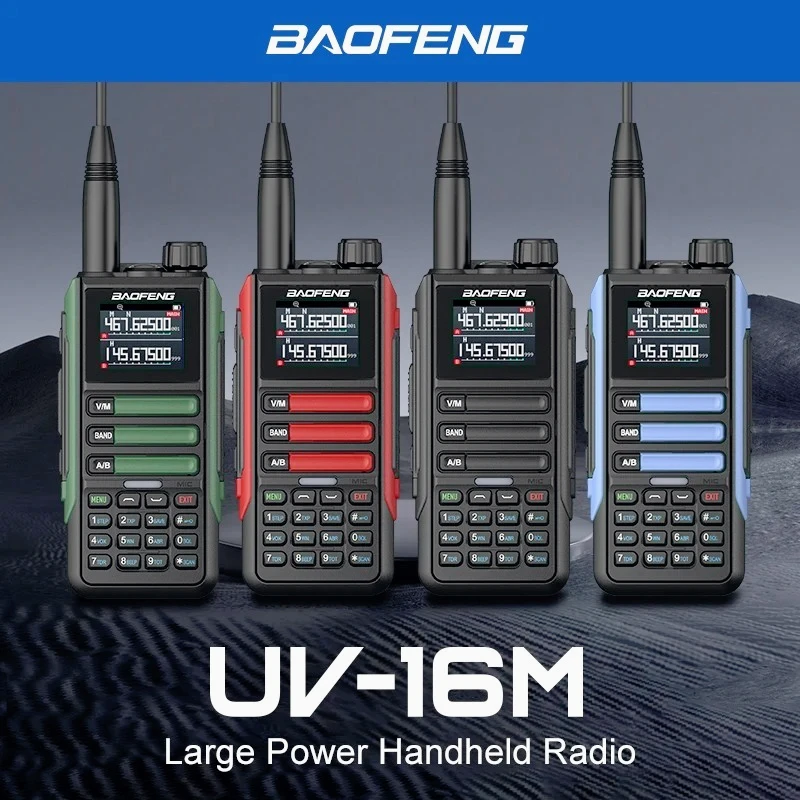 NOAA UV16 تحديث Baofeng UV-16M مقاوم للماء لاسلكي تخاطب كامل النطاق 999CH عالية الطاقة اتجاهين الراديو #4