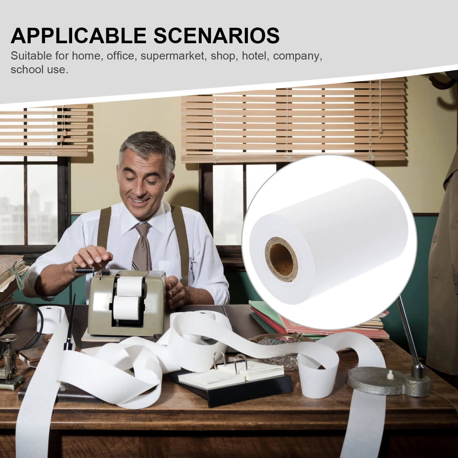 Receipt Paper Bond Credit Card Pos System Copier Kitchen Printing Cash Register Machine Paperreceipt