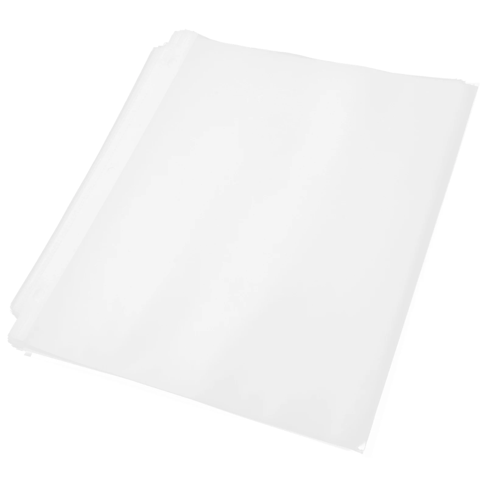 

50 Pcs File Holder Clear Plastic Sleeves Transparent Binder Sheets Document Storage Page Protectors Plastic Sheet