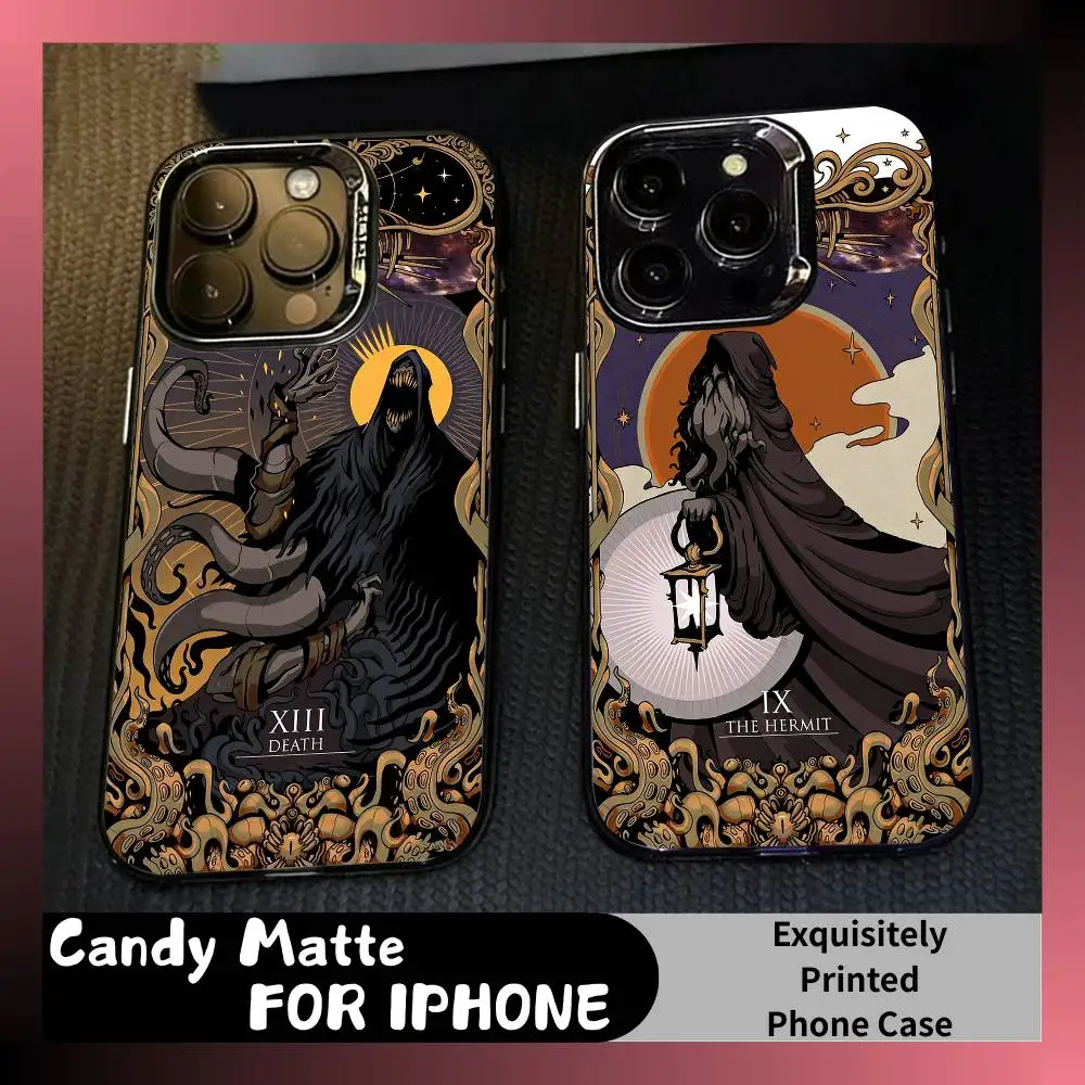 

P-Path of E-Exile Tarot Printed Phone Case For iPhone 16 17 15 14 12 13 Pro Max Black Candy Matte Shockproof Cover