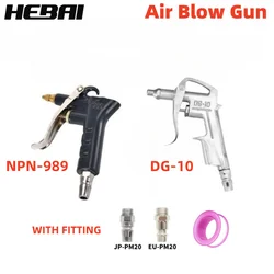 HEBAI NPN-989 DG-10 With EU/C-TYPE Fittings Pneumatic Air Nozzle Dust Blowing Gun Aluminum Alloy Air Dust Cleaning Gun