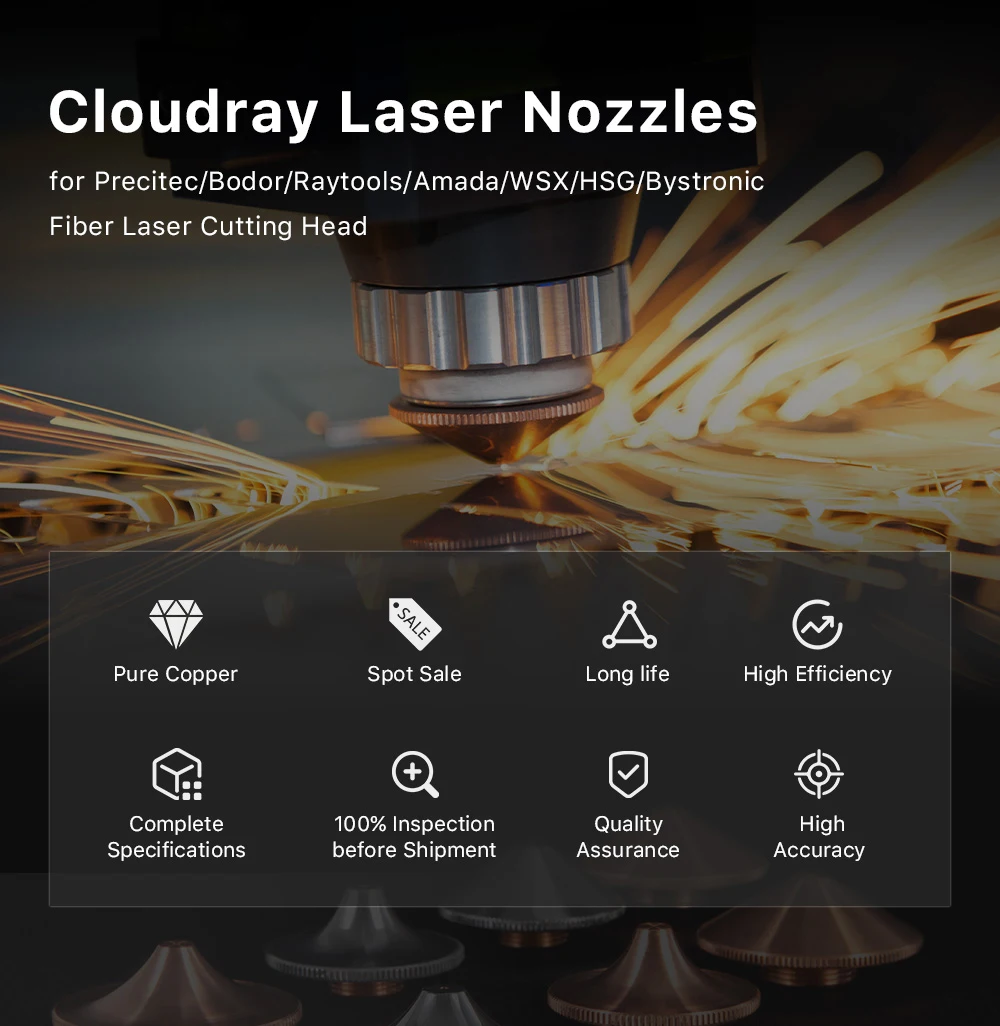 10 teile/satz D28 Laser Düse Einzelne Doppel Verchromte Schichten Kaliber 0,8-6,0mm für Precitec WSX Faser schneiden Kopf – Detail 10