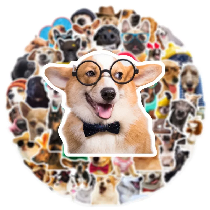 10/25/50pcs Lovely Dogs Stickers Animals Graffiti for For Phone Laptop Guitar Helmet Travel Luggage Skateboard Car DIY Toy