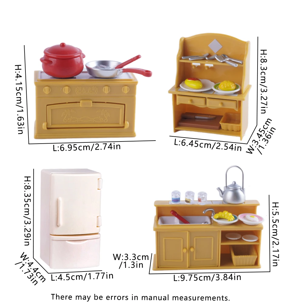 SENGTONGLE-T04 conjunto de cozinha casa de bonecas móveis em miniatura cozimento comida fingir jogar casa de boneca acessórios para presentes da menina do menino
