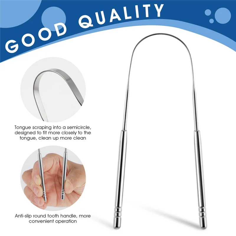 

A05G-2 шт., очиститель языка, металлические очистители языка, очиститель языка для взрослых, уход за полостью рта, инструмент для языка, прочный, простой в установке
